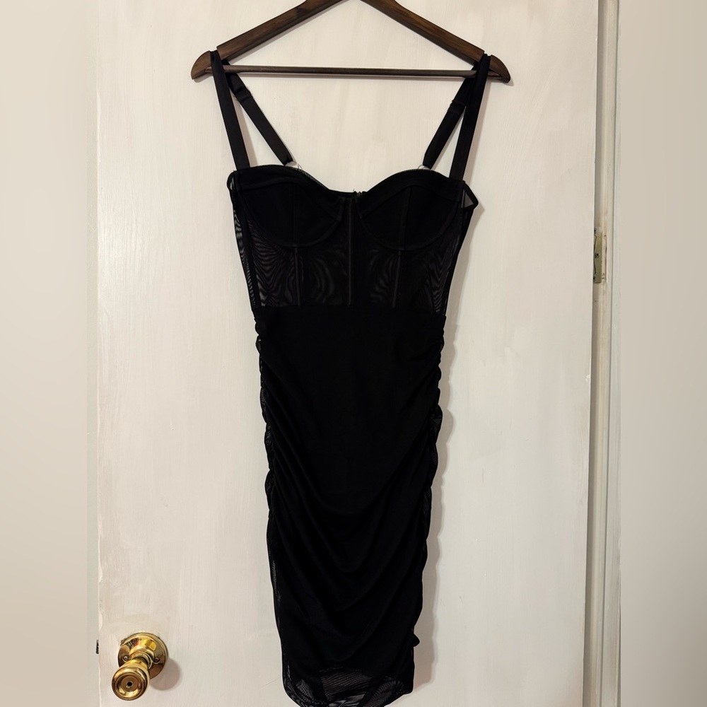 REVOLVE Black Bodycon Dress Sweetheart Neckline